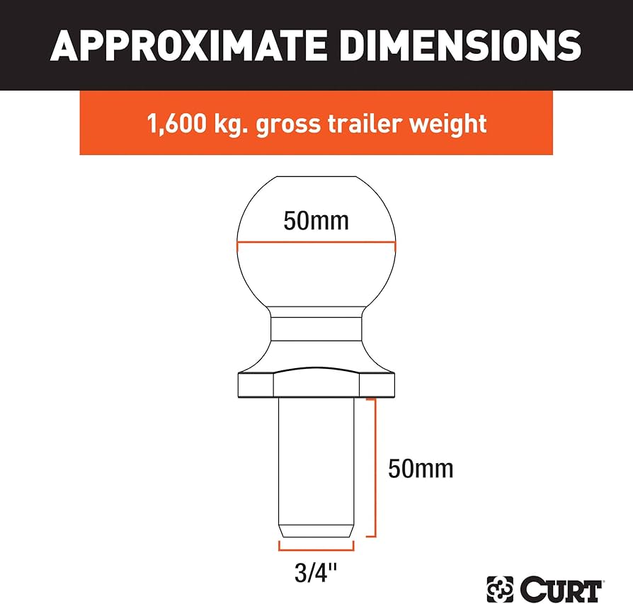 50MM TRAILER BALL (3/4" X 50MM SHAN