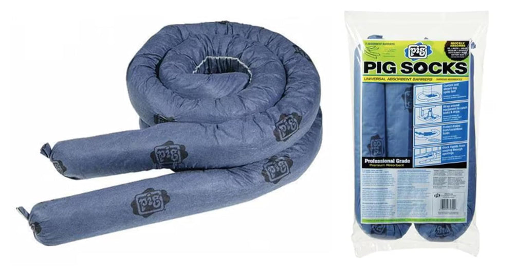PIG UNIVERSAL ABSORBENT SOCK 3INX42IN 2/PACKAGE