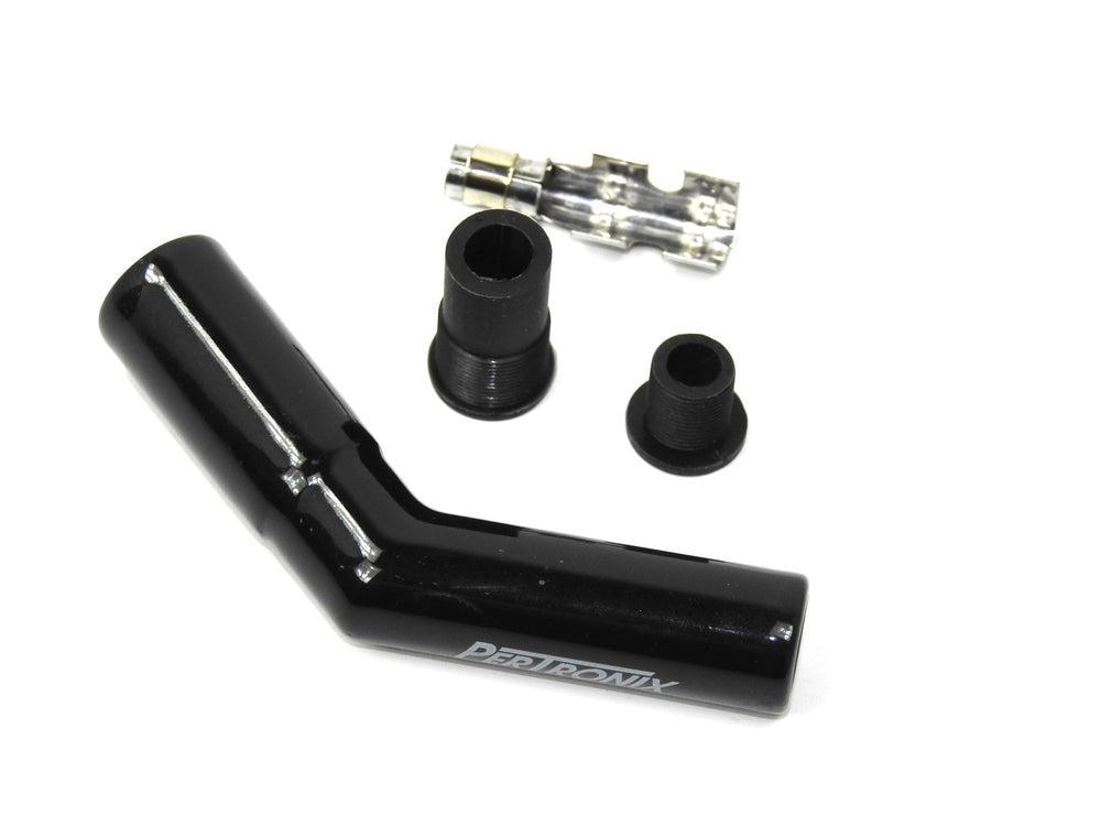 BLACK CERAMIC SPARK PLUG 45 DEG BOOT