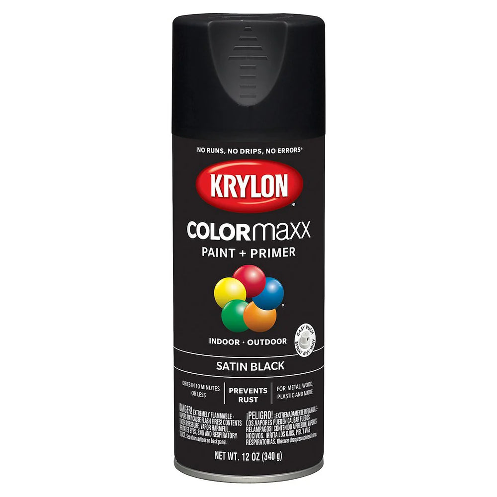 KRYLON COLORMAXX SATIN BLACK