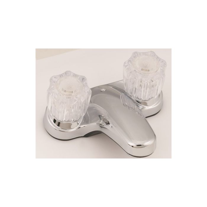 4IN PLASTIC LAVATORY FAUCET CHROME