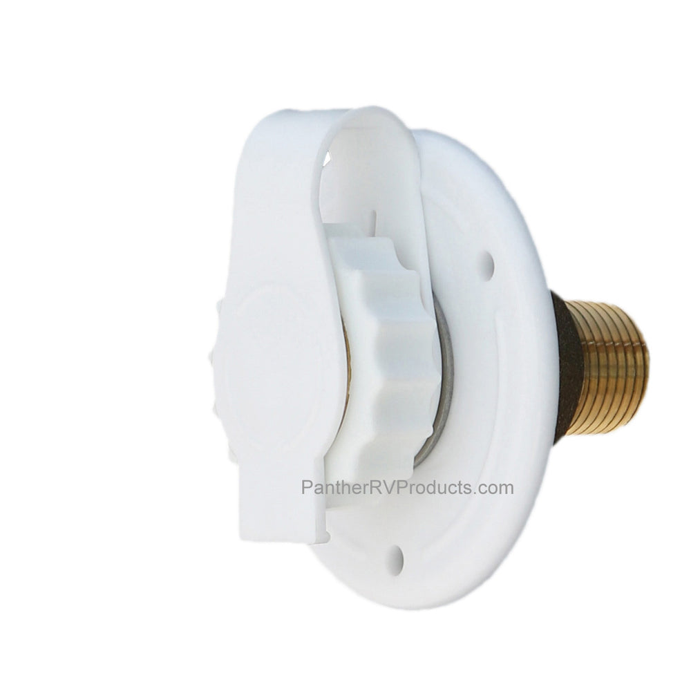 WATER INLET 23/4IN PLASTIC FLANGE WHITE LEADFREE BULK