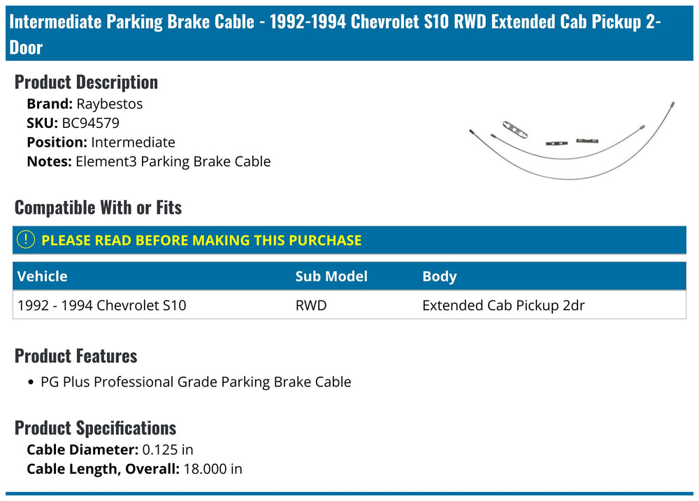 BRAKE CABLE