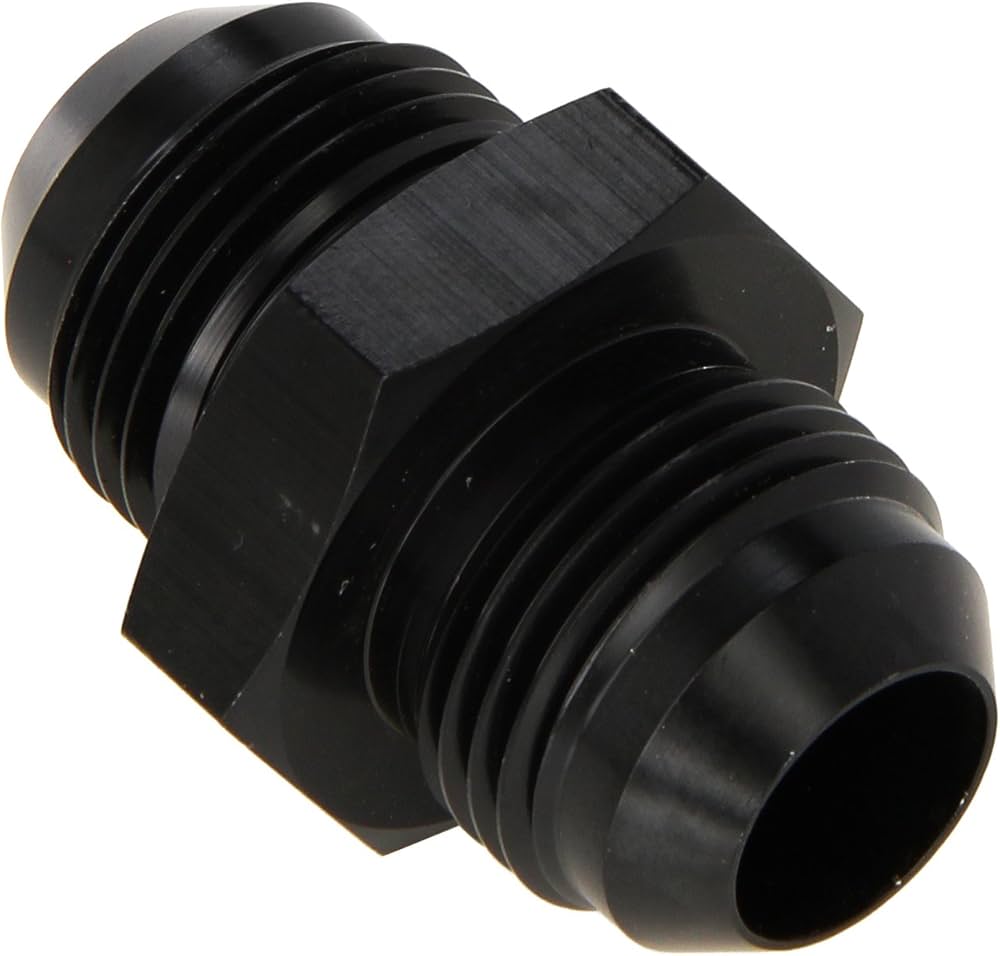 12 MALE TO MALE 11/16 X 12 AN/JIC FLARE UNION BLACK