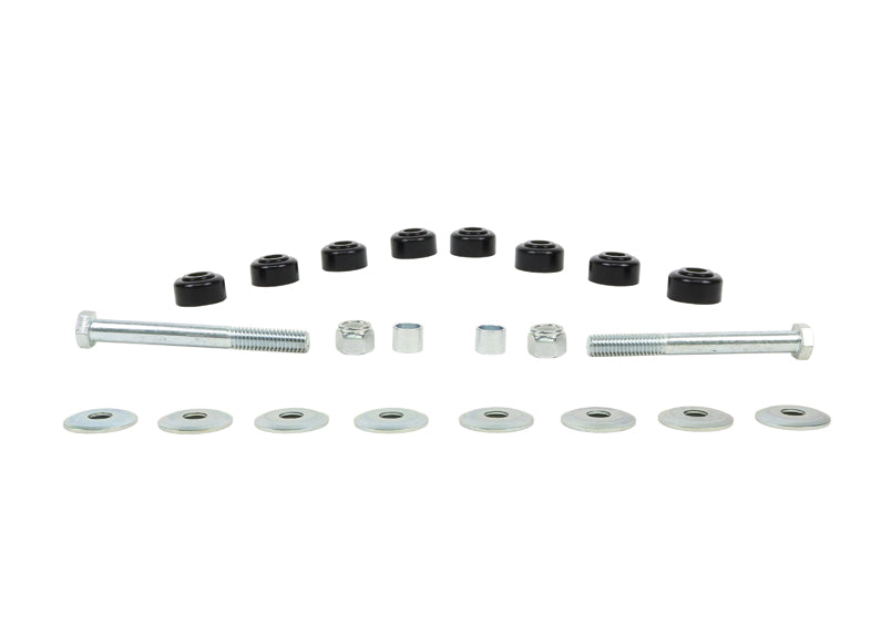 Sway bar - link 8 Bushings 2 Tubes 2 Bolts 8 Washers 2 Nuts Install Guide