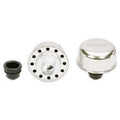 Moroso Valve Cover Breather - Street Cars w/PCV Setup - One Piece Push-In Type - Chrome Plated