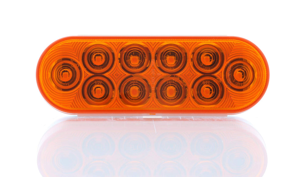6' OVAL 10 LED TAIL;MALE WTHER PLUG