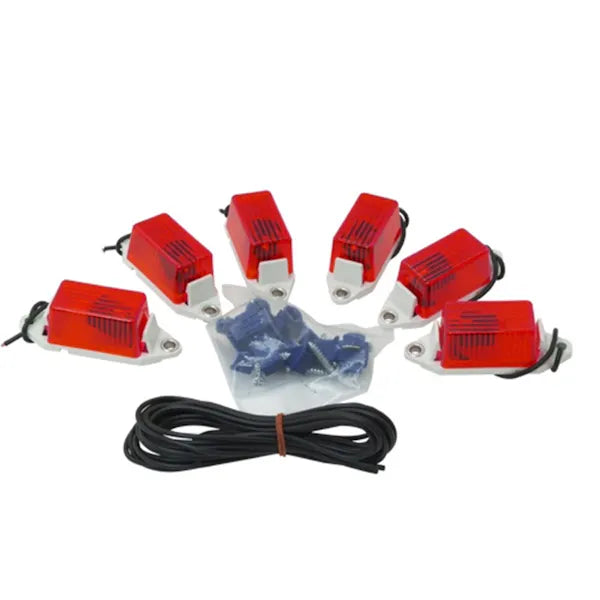 MINI MARKER LIGHT - RED - 6 KIT 3PK