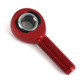 QA1 A Series Endura Rod End - Male/Left Hand - .4375in Bore x 7/16-20 w/Stud - Red Aluminum