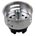 STRAINER W/PUSHIN BASKET CHROME