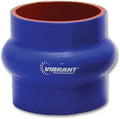 Vibrant 4 Ply Reinforced Silicone Hump Hose Connector - 1.5in I.D. x 3in long (BLUE)