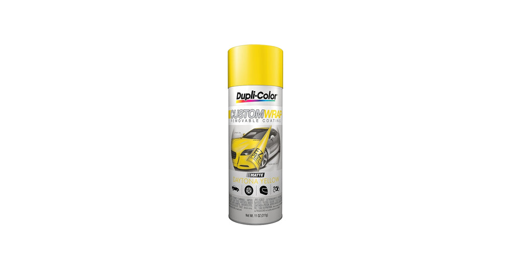 CUSTOM WRAP REMOVABLE COATING MATTE DAYTONA YELLOW 11 OZ AEROSOL