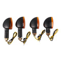 BikeMaster Ministalk Marker Light Round - Black/Amber