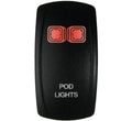 DragonFire Racing Lighted Switch LED Light Bar On/Off Red