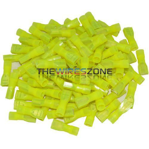 YELLOW NYLON FEMALE QUICK DISCONNECT 12-10 GAUGE .250
