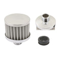 Chrome Valve Cover Breather Push On Style Open Element Fits Valve Covers with a 1.22 Inch O.D. Hole Mr Gasket