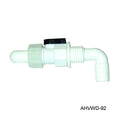 3/4IN BARBED 90 DEGREE ADJUSTABLE AERATOR HEAD WITH SHUTOFF VALVE BLACK