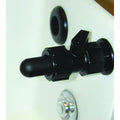 3/4IN BARBED 90 DEGREE ADJUSTABLE AERATOR HEAD WITH SHUTOFF VALVE BLACK