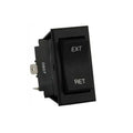 12V 5TH WHEEL & TONGUE JACK SWITCH BLACK