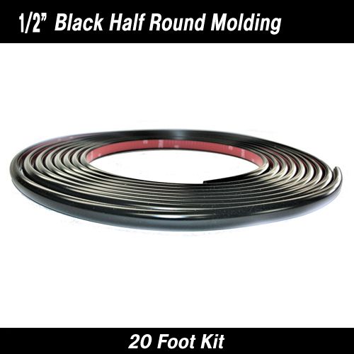 PROTEKTOTRIM 1/2IN HALF ROUND FENDER TRIM20FT KITBLACK