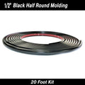 PROTEKTOTRIM 1/2IN HALF ROUND FENDER TRIM20FT KITBLACK