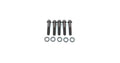 ARP 3/8-16 X 2.000 hex black oxide bolts