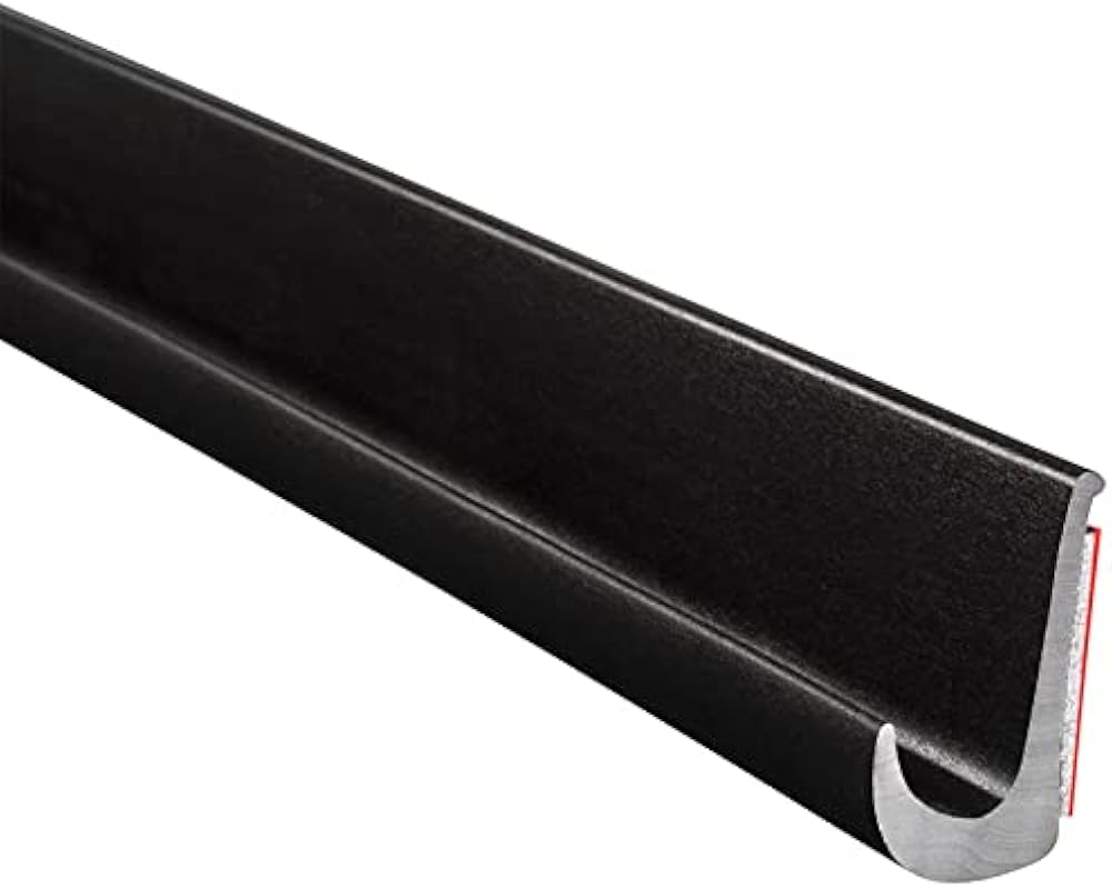 BLK PVC DRIP RAIL 10FT W/ACRYL TAPE