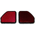 Rear Fascia Reflector Set for 2018+ Jeep JL Wrangler, Red Plastic Crown Automotive
