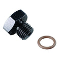 Fragola -10AN (7/8-14) Socket Hex Port Plug - Black