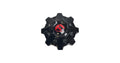 FUEL 8LUG CAP- GLOSS BLACK/RED