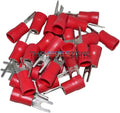 RED VINYL SPADE TERMINAL 8 GAUGE #8 PACKAGE OF 25