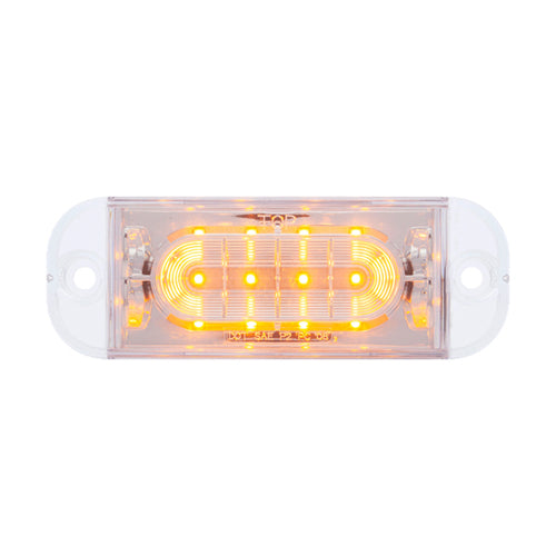 LED RECT M/C;CLR/AMB;PC;2PIN FML DE