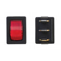 MINI ILLUMINATED ON/OFF SPST BLACK/RED 3/BAG