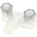 4" LAV W/ CRY HDLS WHITE