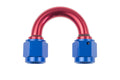 06 AN FEMALE TO 06 AN FEMALE 180 DEG SWIVEL COUPLER RED/BLUE