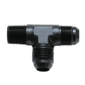 Vibrant Performance - 10473 - Male Flare Tee with Pipe On Run Adapter Fitting; Size: -8AN x 3/8 in. NPT