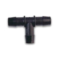 Gates Tee Reducer Connector - 3/4in Ends to 3/8in Tee (19mm Ends to 9.5mm Tee)
