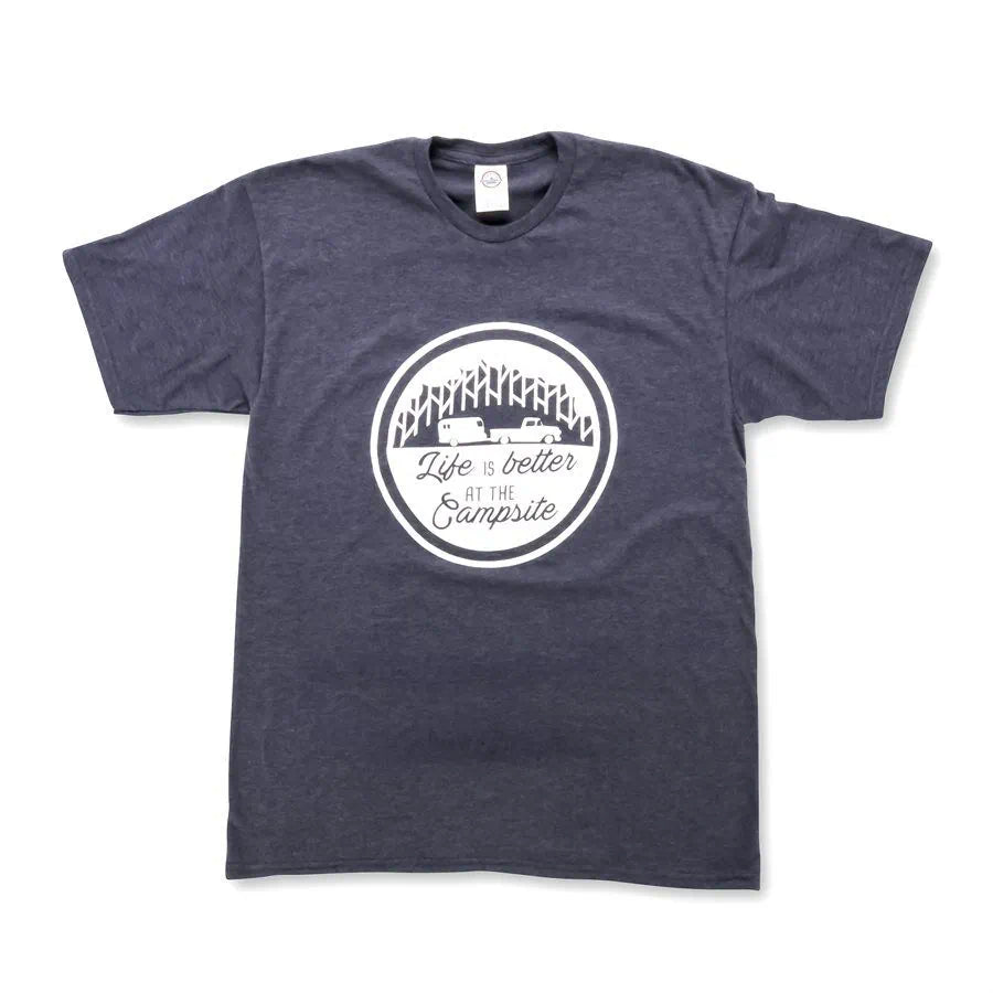 LIFE IS BETTER AT THE CAMPSITE SHIRT NAVY SMALL
