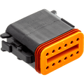 NAMZ Deutsch DT Series 12-Wire Plug & Wedgelock - Black (HD 72119-94BK)