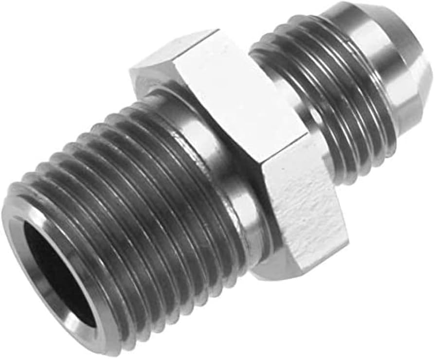 12 STRAIGHT MALE ADAPTER TO 16 (1) NPT MALE CLEAR