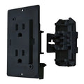 15 AMP DECOR RECEPTACLE WITH COVER BLACK