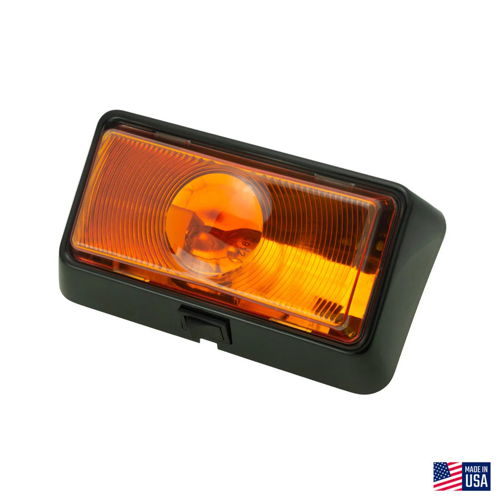 SINGLE LIGHT WHITE POLYCARBONATE LENS W/SWITCH