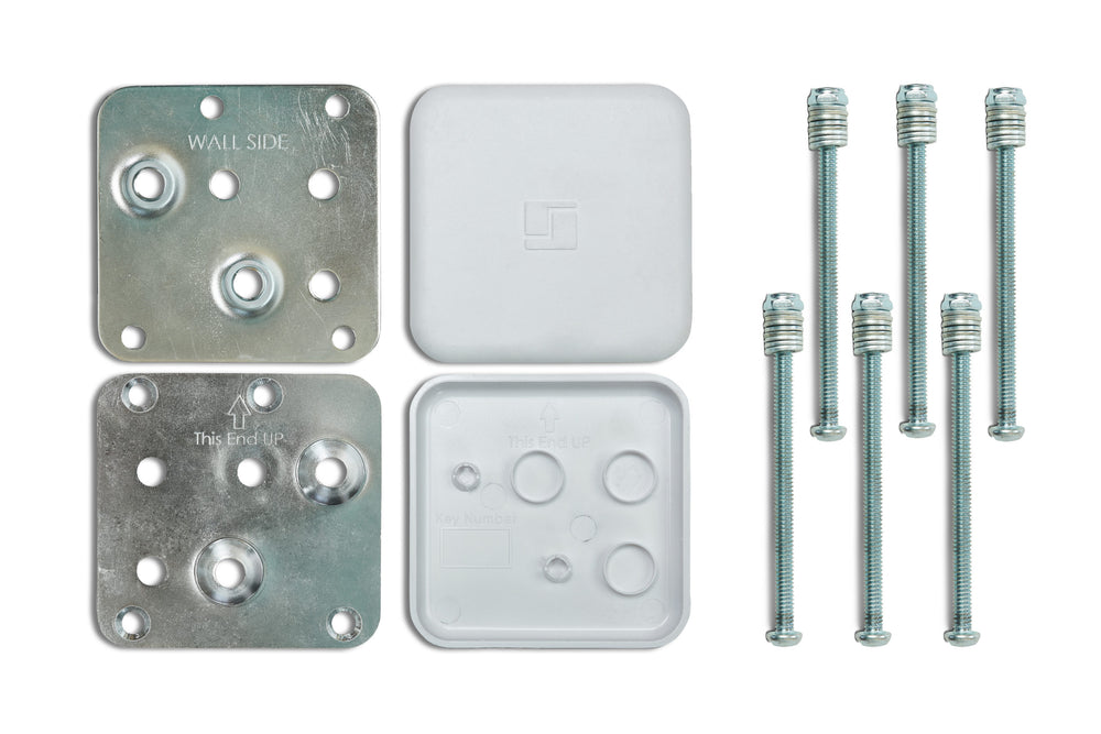 BACKER PLATE KIT BACKER PLATES & HDW FOR 3HOLE AM/AC RAILS