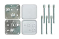 BACKER PLATE KIT BACKER PLATES & HDW FOR 3HOLE AM/AC RAILS