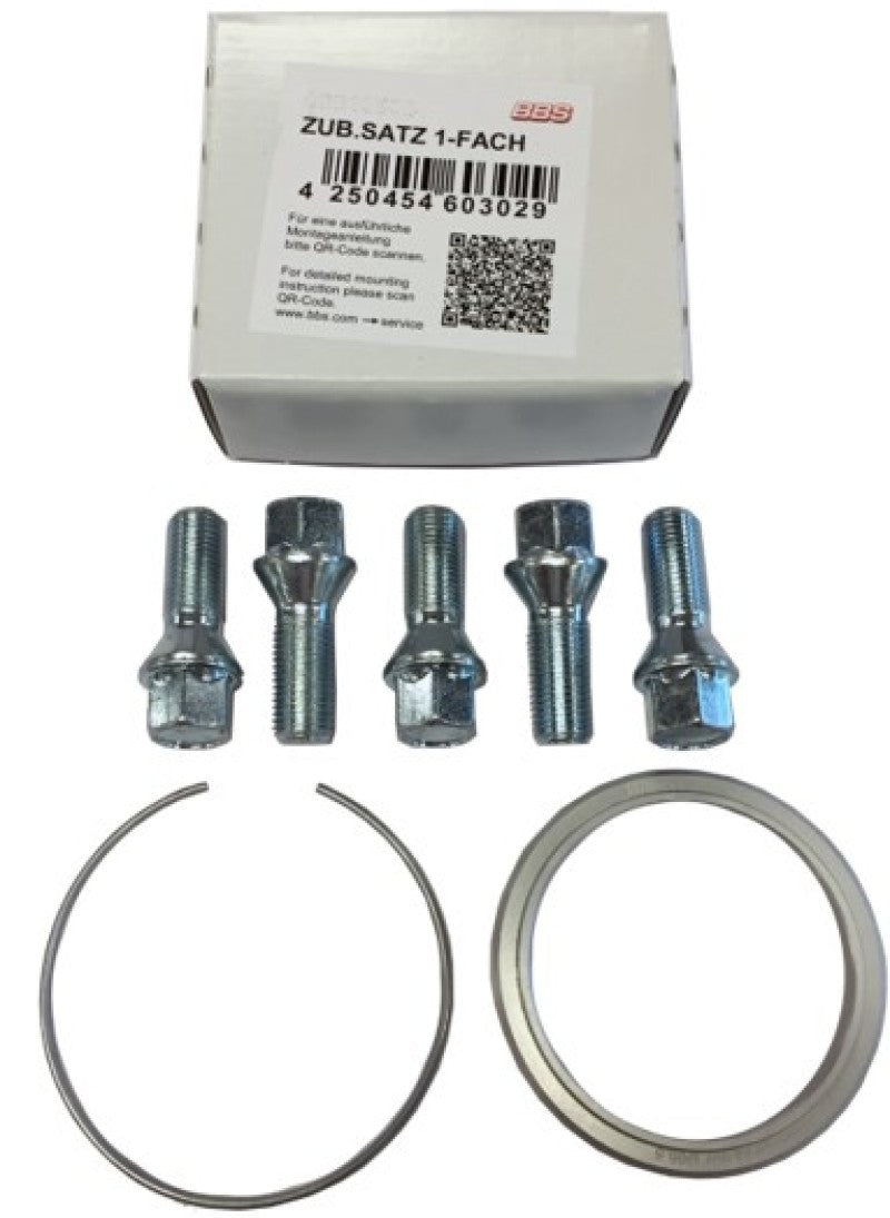 BBS PFS KIT - Subaru 5x100 - Includes 70mm OD - 56mm ID Ring / 70mm Clip / Lug Nuts