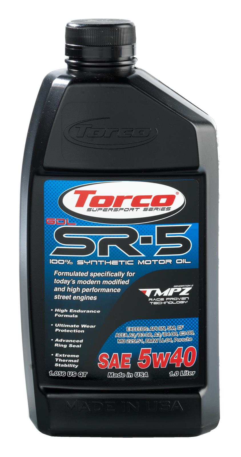 SR-5 GDL Synthetic Motor Oil 5w40 1-Liter Bottle