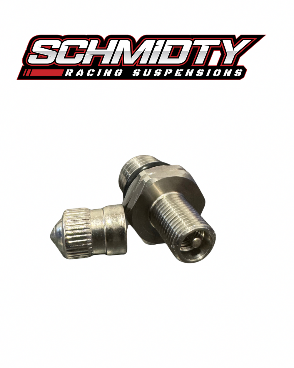 Fox 5/16-32 x Schrader Complete W/ Cap Hi-Pressure Stainless Steel