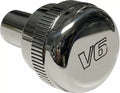 UPR 94-04 Mustang Flat Headlight Knob V6 Logo - Satin 1004-09