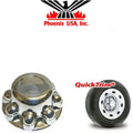 HUB COVER 8 ON 61/2IN FOR 8000 LBS AXLE; CHROME ABS