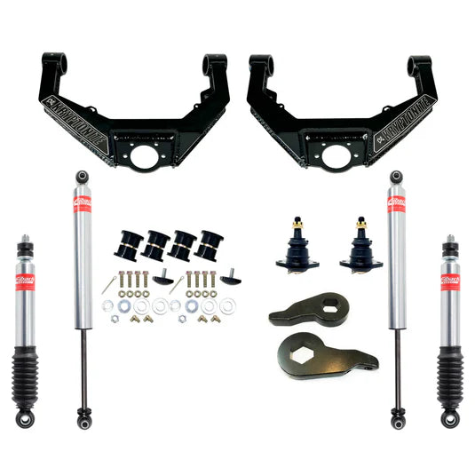 KRYPTONITE STAGE 3 LEVELING KIT WITH EIBACH SHOCKS FOR 2001-2010 CHEVY/GMC HD TRUCKS 2002-2009 HUMMER H2 KR10STAGE3EIB